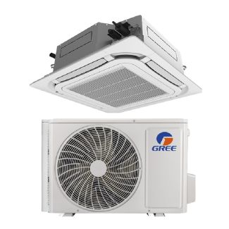 12,000 BTU Gree Sapphire 23 SEER2 Single Zone 360 Ceiling Cassette Mini Split Heat Pump System - R32 | 230V