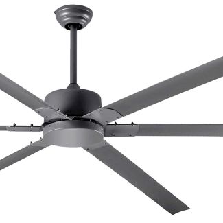 Canarm HVLS Fan, FANBOS 8' Industrial Indoor Ceiling Fan - 16729 CFM, 105 RPM, 120V, 1 Phase, 61.6 Watts, Grey - CP96PG