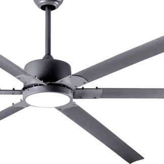 Canarm HVLS Fan, FANBOS 10' Industrial Indoor Ceiling Fan with LED Light - 20693 CFM, 69 RPM, 120V, 1 Phase, 61.8 Watts, Grey - CP120PG / LK-CPPG
