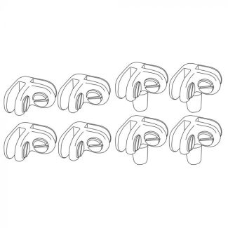 Firegear Glass Wind Guard Corner Bracket Set, 8-Pieces - GWS-BRACKET-S