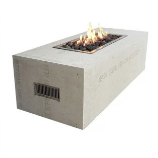 HPC Rectangle 60" x 24" Ready To Finish Fire Pit Enclosure & 30" x 12" Burner Kit with Match Light & Standard Burner - U60X24/30X12MLFPKCEK