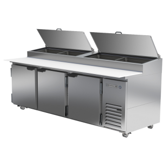 Beverage-Air 93" 3 Door Pizza Prep Table, (4) Full Size Pans - DP93HC