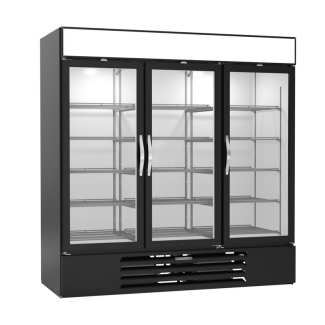 Beverage Air 75" 3 Swing Glass Door Merchandiser Freezer - MMF72HC-1-B