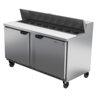 Beverage-Air 60" 2 Door Sandwich / Salad Prep Table, (16) 1/6 Size Pans - SPE60HC-16