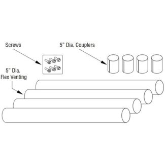 Superior Fireplace HeatFlo Flex Extension Kit - 60-Inch length - HTFLO-EK-5