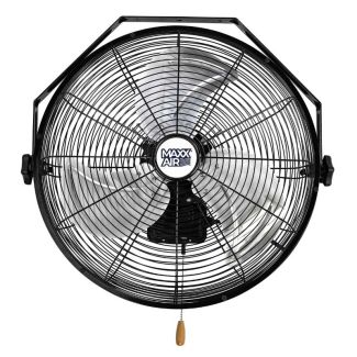 Maxx Air 18" 3-Speed Tilting Wall Mount Fan, Black