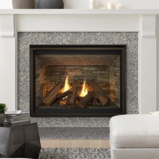 Majestic Meridian 42" Platinum Direct Vent Gas Fireplace with Remote Control & Blower - MERIDPLAT42