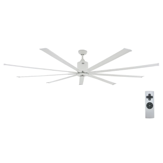 iLIVING 7Ft BLDC HVLS Ceiling Fan 11,839 CFM Covers 3,000+ Sq Ft 120V with IR Remote Included - ILG8HVLS88
