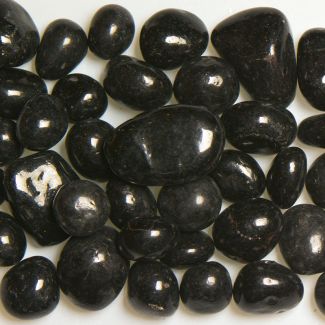 American Specialty Glass - Jelly Bean Fire Glass - Black Licorice - 3/8 Inch to 1/2 Inch