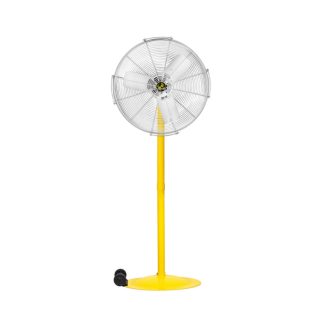Hunter Jan Fan Pedestal Fan with Wheel Kit - 2 Speed 20” - Silver - JF-MAC20-DCS-S