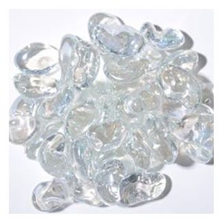 American Specialty Glass - Fire Glass - Glacier Ice Iridescent - 1/2 Inch to 1 Inch