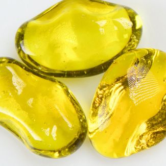 American Specialty Glass - Jelly Bean Fire Glass - Pineapple - 1/2 Inch to 1 Inch