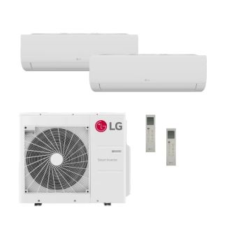 LG 24,000 BTU Multi F 21 SEER2 Dual Zone Wall Mount Mini Split Heat Pump System - R32 | 230V