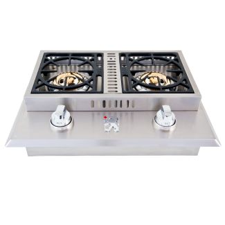Lion Stainless Steel Drop In Natural Gas Double Side Burner