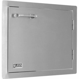 Lion 22" Stainless Steel Single Horizontal Access Door with Towel Rack - L2219
