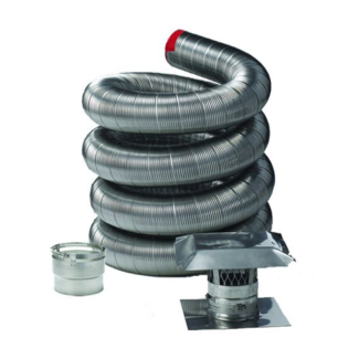 Comfortbilt 4-IN x 25-FT Flexible Chimney Liner Kit - L425PK-CB