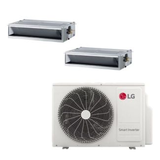 LG 30,000 BTU 2 Zone Concealed Duct Mini Split System - KUMXB301A / KNMKB121A / KNMKB181A