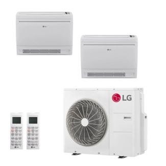  LG 30,000 BTU 2 Zone Low Wall Console Ductless Mini Split System - KUMXA301A / KNUQB091A / KNMQB151A