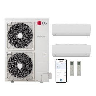 LG 48,000 BTU 2 Zone Wall Mount Mini Split System - KUMXB481A / KNMAB241A / KNUAB181A