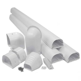 White Line Set Cover Guard – Complete Wall Duct Kit (12 ft.)