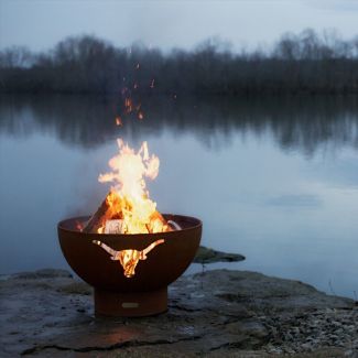 Fire Pit Art Gas Fire Pit - Longhorn