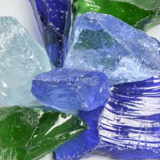 American Specialty Glass 1/4 Inch to 3/8 Inch River Mix Fire Glass