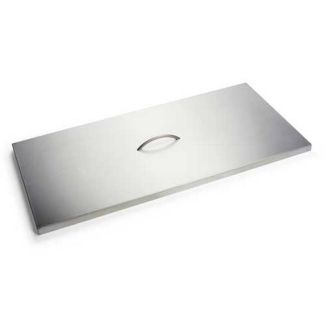 HPC 24-Inch x 12-Inch Stainless Steel Rectangular Burner Cover -  28-Inch x 16-Inch - HPHC-24X12SS