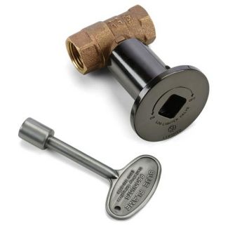 HPC Pewter 1/2" Diameter Decorative Key Valve Kit with Straight Design - MSPW
