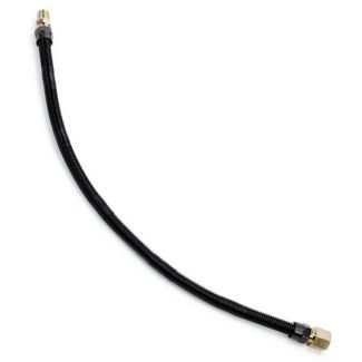 HPC Standard Capacity 1/2" x 18" Whistle Free Flexible Gas Line Connector in Black - SSCB-W18