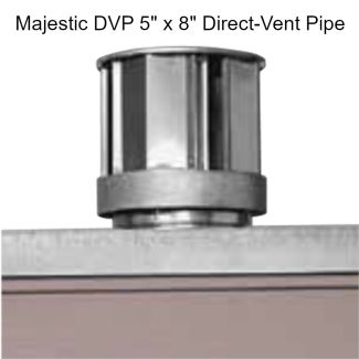 Majestic DVP 5-Inch ID x 8-Inch OD Gas Direct Vent Pipe Components