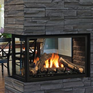 Kingsman 42" 3-Sided Direct Vent Gas Fireplace with AFUE High Heat Rating - MCVP42H