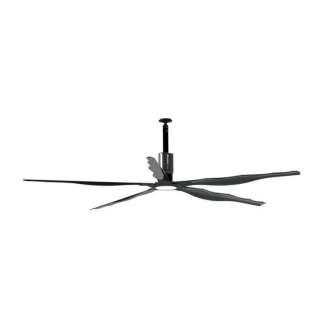 Schwank MonsterFans Style 9Ft HVLS Ceiling Fan 39,000 CFM Covers 2,500 Sq Ft 120V With Controls - MF-ST09-GY