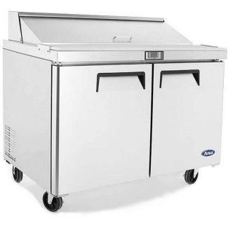 Atosa 48" 2 Door Sandwich / Salad Prep Table, (12) 1/6 size pans – MSF8302GR