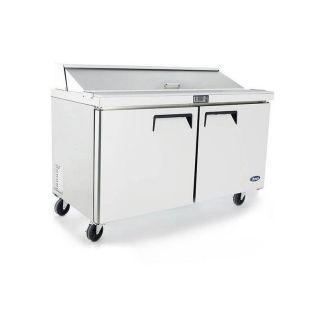 Atosa 60" 2 Door Sandwich / Salad Prep Table, (16) 1/6 size pans – MSF8303GR