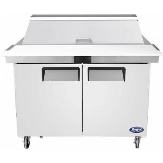 Atosa 48" 2 Door Mega Top Sandwich / Salad Prep Table, (18) 1/6 size pans – MSF8306GR