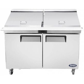 Atosa 60" 2 Door Mega Top Sandwich / Salad Prep Table, (24) 1/6 size pans – MSF8307GR
