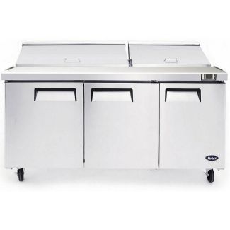 Atosa 73" 3 Door Mega Top Sandwich / Salad Prep Table, (30) 1/6 size pans – MSF8308GR