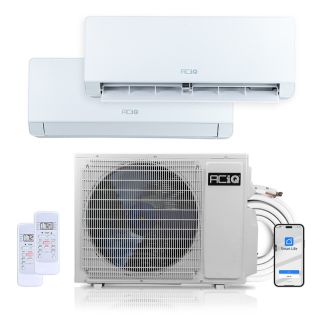 24,000 BTU ACIQ Essentials 23.0 SEER2 Dual Zone Wall Mount Mini Split Heat Pump System w/ 15ft Line Set - R32 | 230V - 12 + 12