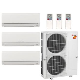 Mitsubishi GX 42k BTU 3-Zone 12k Wall Units with Hyper Heat