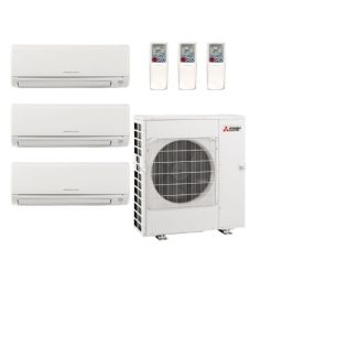 28,600 BTU Mitsubishi GX-Series 20 SEER2 Three Zone Wall Mounted Mini Split Heat Pump System