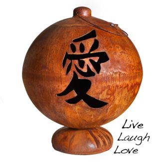 Ohio Flame 41 Inch Fire Globe - Live Laugh Love