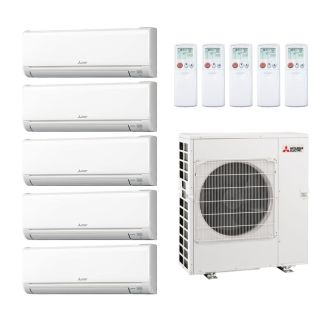 Mitsubishi 42,000 BTU GX-Series 19.3 SEER2 5 Zone Wall Mounted Mini Split Heat Pump System R454B | 230V - 6 + 6 + 6 + 6 + 6 - MXZ-5D42NL / 5-MSZ-GX06NL