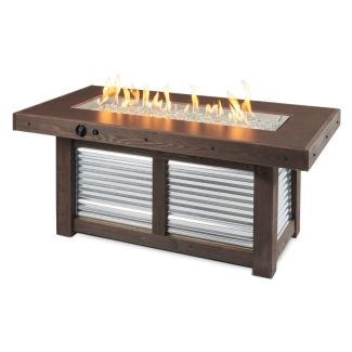 Outdoor Greatroom Denali Brew Linear Gas Fire Pit Table  - DENBR-1242