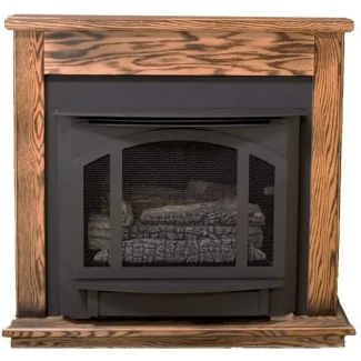 Buck Stove Standard Corner Mantel Dark Oak - PA KDMC33