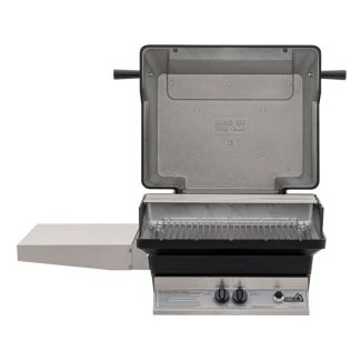 PGS Grills Cast Aluminum 21" 2 Burner Gas Grill with 1 Side Shelf for Natural Gas - A30NG