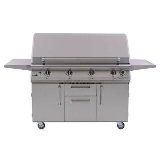 PGS Grills Legacy Big Sur Commercial T Series 48" 2 Burner Freestanding Gas Grill with Timer on Portable Cart - S48TNG / S48CART