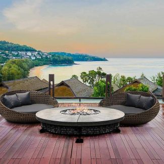 Prism Hardscapes Fuego 54" Round Gas Fire Pit - PH-FUEGO54