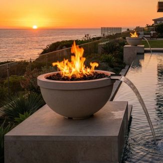 Prism Hardscapes Sorrento 33" Round Fire & Water Bowl - PH-444-FWBC