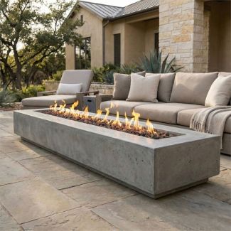 Prism Hardscapes Tavola 110"Rectangular Gas Fire Pit - PH-439