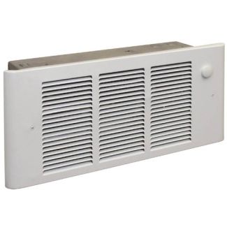 Qmark Heater Up to 1500W at 120V Complete Fan-Forced Wall Heater with Thermoset White - GFR1500T2F